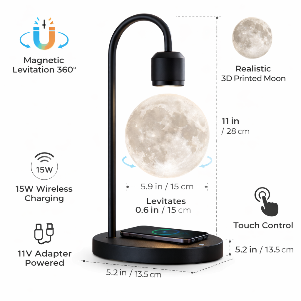 Foating Magnetic Moon Lamp