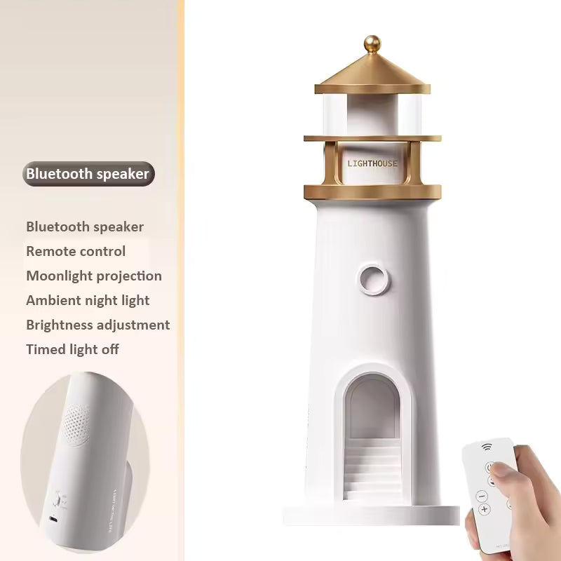 Moon Projection Lighthouse Lamp